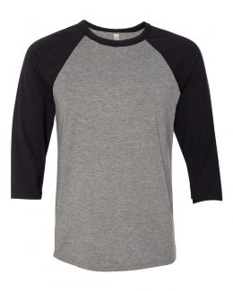 BELLA + CANVAS-Unisex Three-Quarter Sleeve Baseball Tee-3200